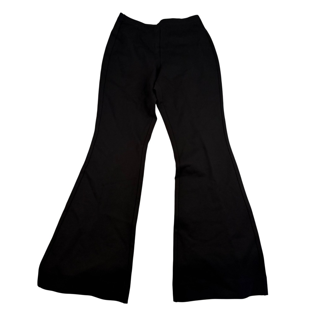 Citrus Black Flare Leg Bell Bottom Pants Elastic Waist High Rise Small